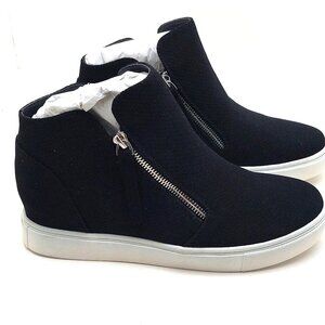 Kayden Zipper High Top Wedge Sneaker